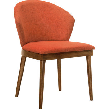 Juno Dining Chairs (Set of 2) - Walnut, Orange