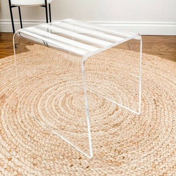 Clear Acrylic Lucite Ottomans & Stools