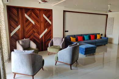 Inspiration for a modern living room in Ahmedabad.