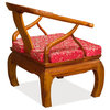 Rosewood Chow Leg Monk Chair, Natural Rosewood