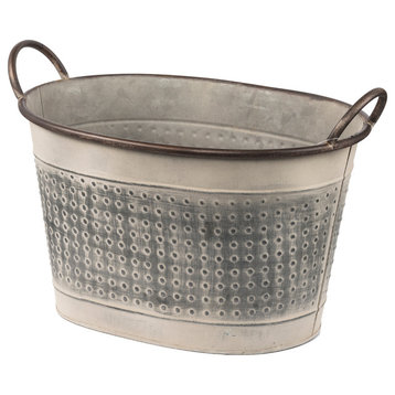 Metal Planter Bucket 14.5"x10"x10"