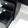 104.25” Modern Clinton Black Oak Wood/White Lacquer Reception Desk