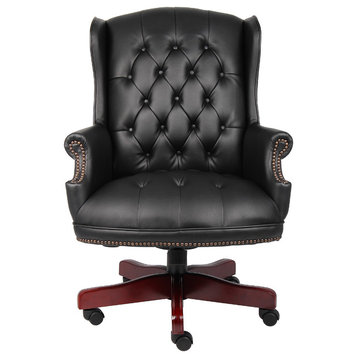 Boss Wingback Traditional Chair, Black