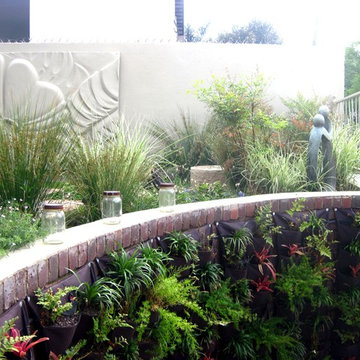 Small split level, Oriental inspired garden