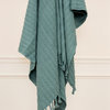 Rizzy Home Transitional Cable Knit Throw With Teal Finish THRTH0602TE005060