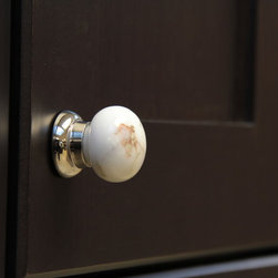 Stone White king Cabinet Mushroom Knob - Cabinet And Drawer Knobs