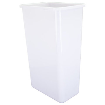 Hardware Resources CAN-50 50 Quart Plastic Trash Can for Double - White