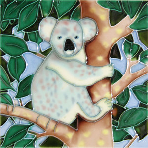 Koala Bear On A Tree Tile Tropical Wall And Floor Tile By