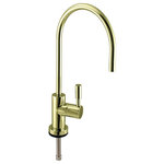 Westbrass - Contemporary 11" Cold Water Dispenser In Polished Brass - The Westbrass Contemporary, 11 in. pure water dispenser with single handle, 1/4-turn ceramic disc,  is a stylish and functional addition to any kitchen. Hook up to a water filter, instant water chiller or even directly to your cold tap to provide a simple, easy-to-use water delivery system. Available in a variety of decorative finishes, this item is sure to complement your existing fixtures.