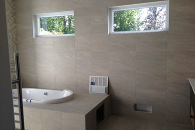 Inspiration for a modern bathroom remodel in Atlanta