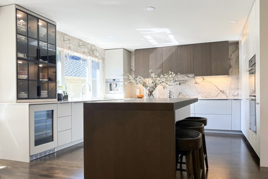 Example of a trendy kitchen design in Seattle