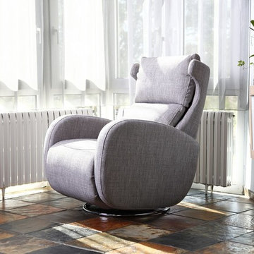 Kim Chair Swivel Power Recliner by Famaliving California