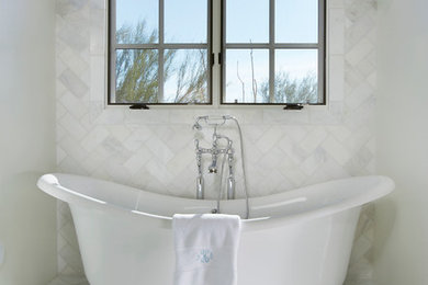 Bianco Carrara Marble Bathroom Tile