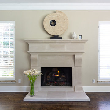Modified Cambridge Cast Stone Fireplace Installation