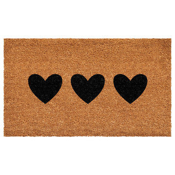 Calloway Mills Trio Hearts Doormat, 24x36