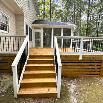 Rustic Deck with Lateral Skirting and Three-Season Room
