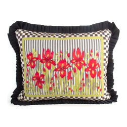 Iris Lumbar Pillow - Large | MacKenzie-Childs - Decorative Pillows