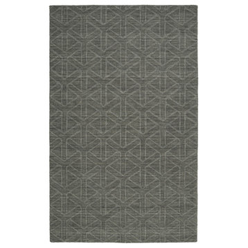 Kaleen Hand-Tufted Imprints Modern Wool Rug, Charcoal, 8'x11'