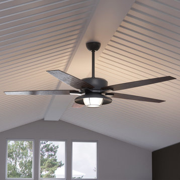 Luxury Traditional Ceiling Fan, Black Iron, UHP9170, Santa Monica Collection