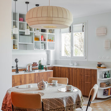 Réinventer un appartement de 47m² par la courbe et les couleurs