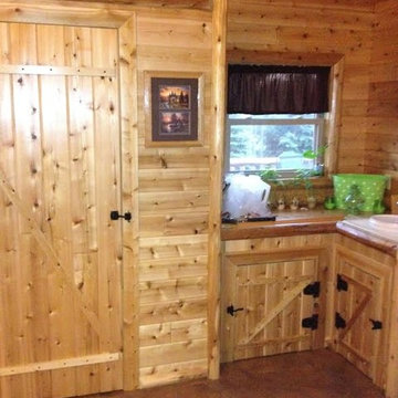 interior pictures of log paneling, and log siding