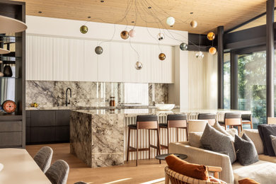 Inspiration for a contemporary home bar remodel in Vancouver