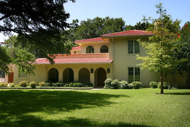 Tuscan exterior home photo in Dallas