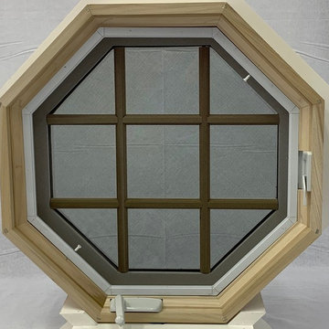 VINYL OPERATING OCTAGON WINDOW (INTERIOR VIEW)