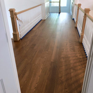 BELLE TERRE:  6" SELECT WHITE OAK INSTALLED & FINISHED W/ CUSTOM STAIN