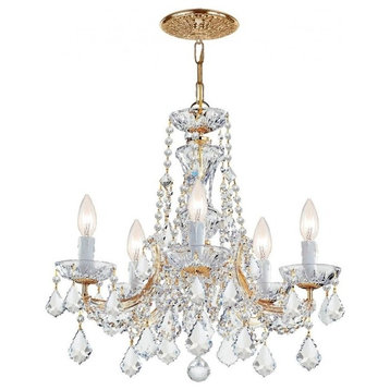 Maria Theresa 5 Light Spectra Crystal Gold Chandelier
