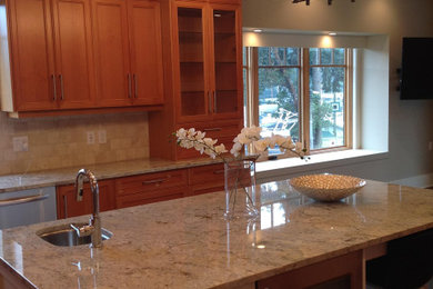 Example of a beach style kitchen design in Vancouver