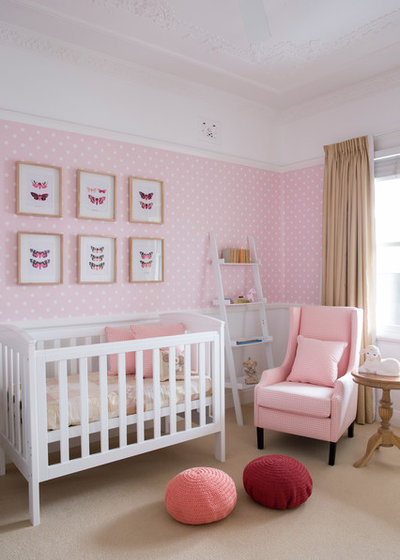 Transitional Nursery by Horton & Co. Designers