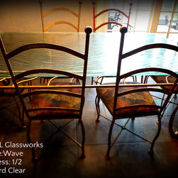 1/2" Thick Textured Glass Tabletop - Everyday Glasses