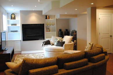 Living room - contemporary living room idea in Toronto