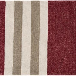 Troy Collection Burgundy and Light Grey Throw by Surya - Throws