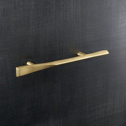 twig brass 5" handle | CB2 - Cabinet And Drawer Knobs