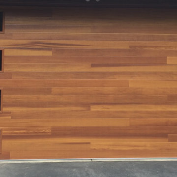 Painted Faux Wood All Steel Garage Doors