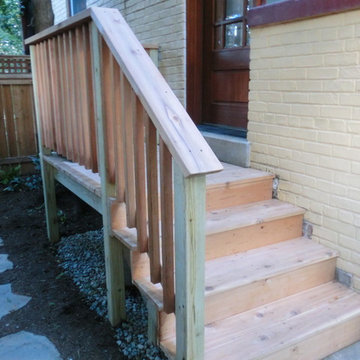 Custom Cedar Stepsand Landing