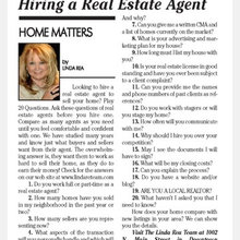 Home Matters Real Estate Column