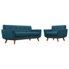 Giselle Azure Armchair And Loveseat, 2-Piece Set