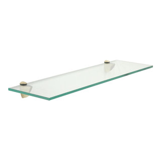 Peacock Floating Clear Glass Shelf - Contemporary - Bathroom