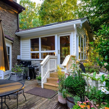 Vienna Transitional Sunroom Garage Addition