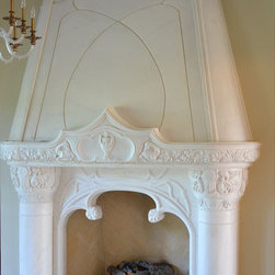 Natural Carved Stone Fireplaces - Home Decor