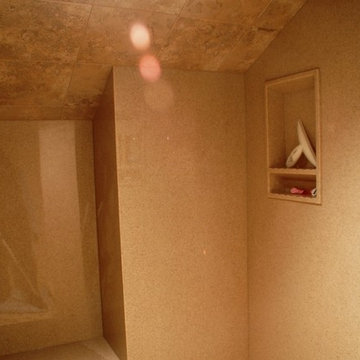 Easy Care Walk-In Shower with His and Her Vanity Area