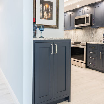 Bold and Navy Blue Kitchen