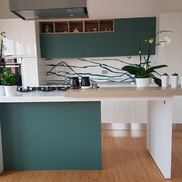 cucina moderna verde