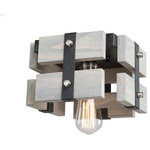 Artcraft Lighting - Barnyard AC11491BW Flush Mount, Beach Wood - Hand Made in North America with pride, the Barnyard collection is made of authentic pine and has a hand stained beach wood finish. Flush mount shown. (Also available in a honey wood type finish)