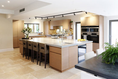 Photo of a large contemporary kitchen in Other.