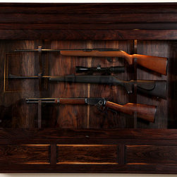 Walnut Gun Cabinet - Filing Cabinets