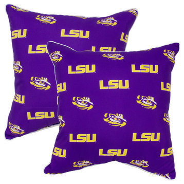 Louisiana State Tigers 16"x16" Decorative Pillow, Includes 2 Decorative Pillows